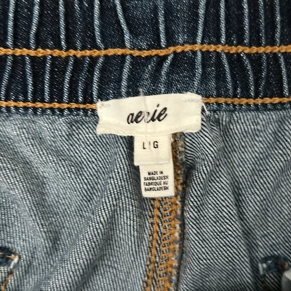 Aerie Dark Blue Jean Shorts - Picture 2 of 3